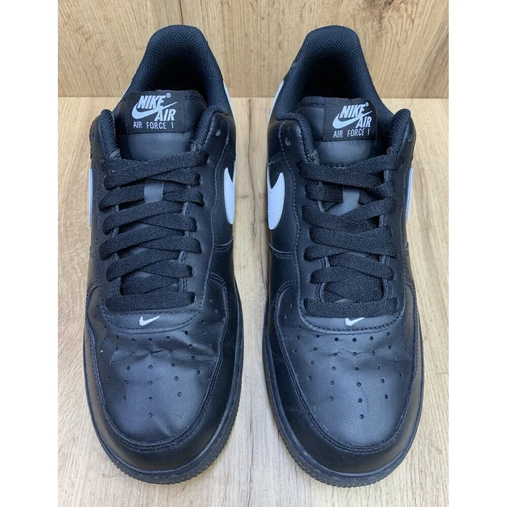 Nike Air Force 1 '07 Black White FZ0627-010 Men's Size 10 Low Top Sneakers